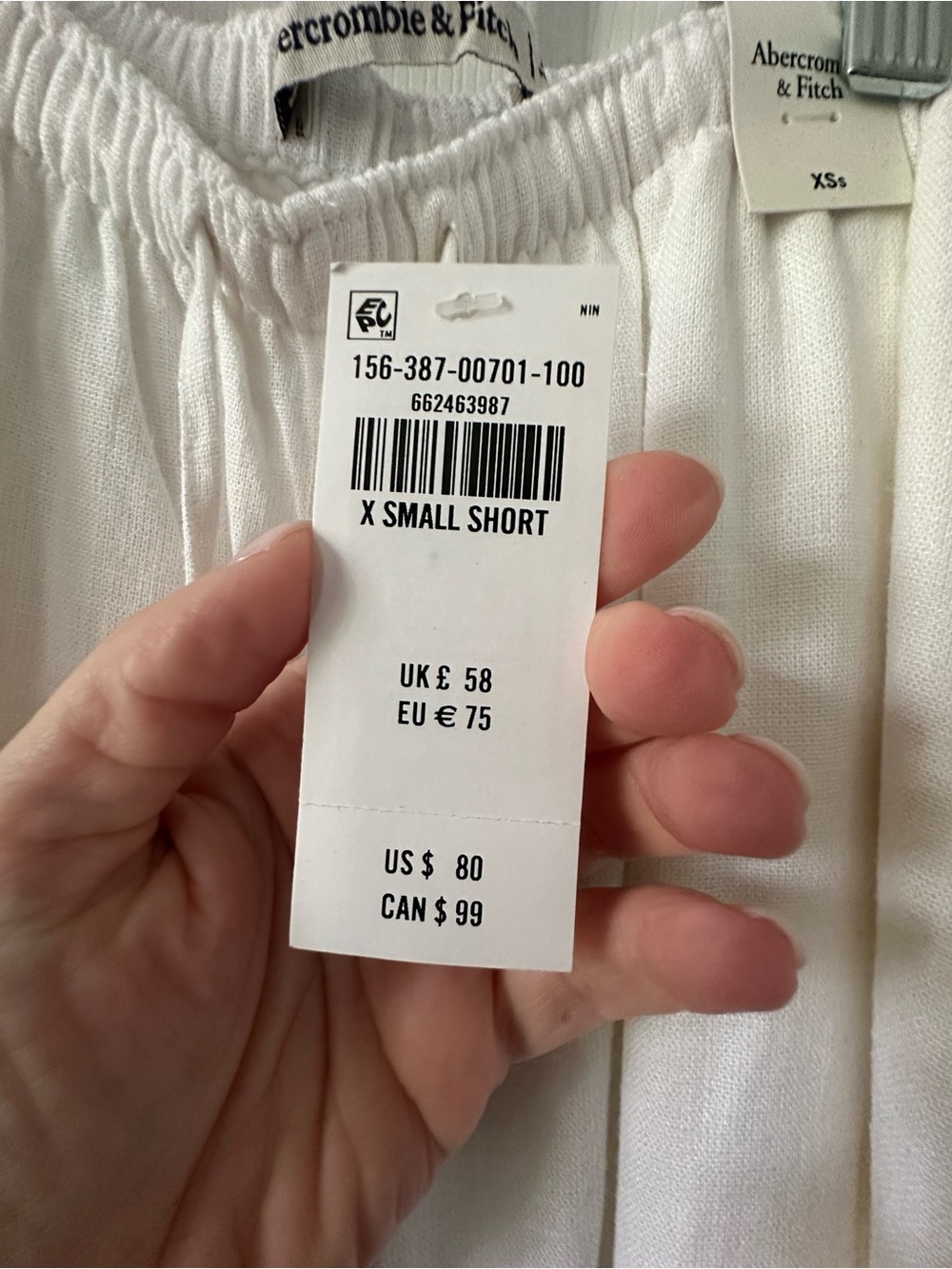 Abercrombie & Fitch women’s White Drawstring Linen pants - Picture 2 of 3